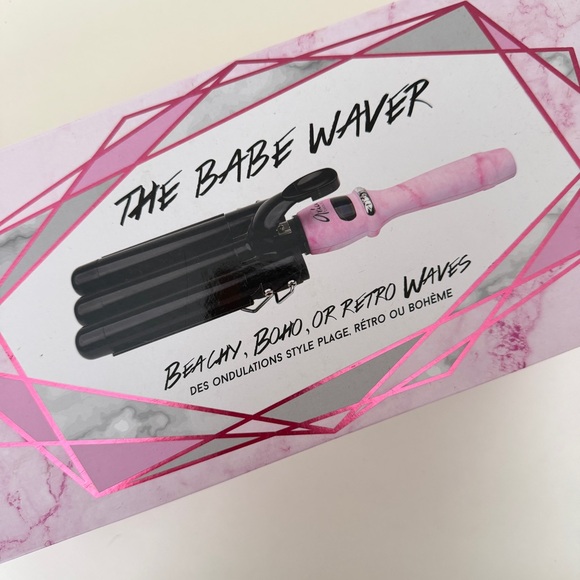 💗 ARIA BEAUTY “The Babe Waver” | Triple Barrel Hair Tool | Pink Marble 💗 BNIB - Picture 3 of 13